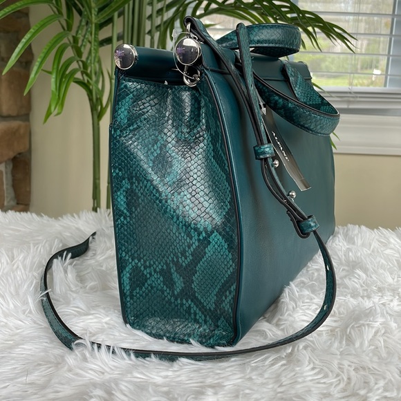ALFANI ~ Dowel Satchel ~ Petrol Snake ~ NWT! - Picture 2 of 11